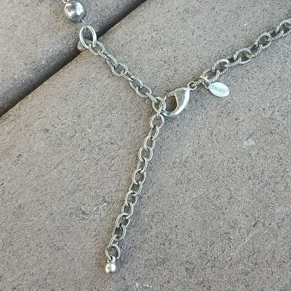 Chico's Purple & Silver Necklace & Earrings - Picture 6 of 6